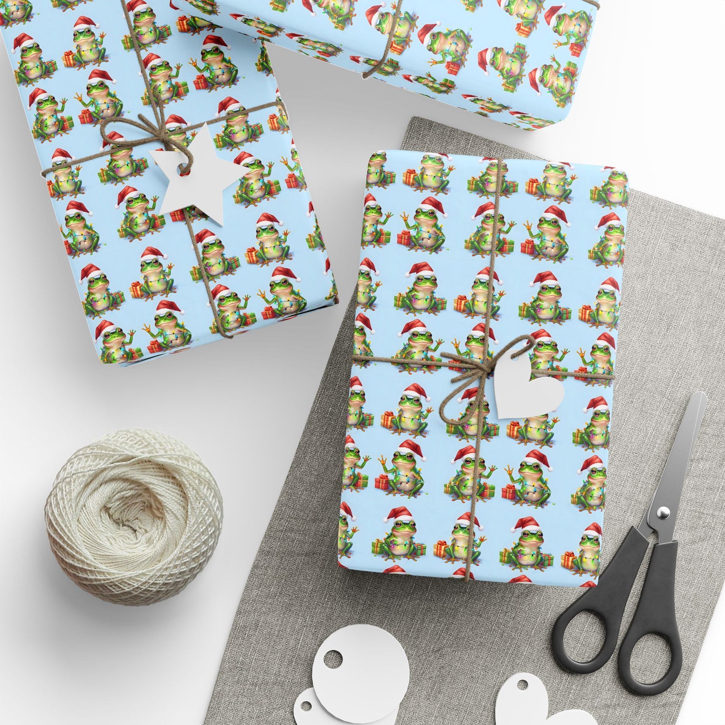 Christmas Frog Wrapping Paper