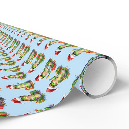 Christmas Frog Wrapping Paper