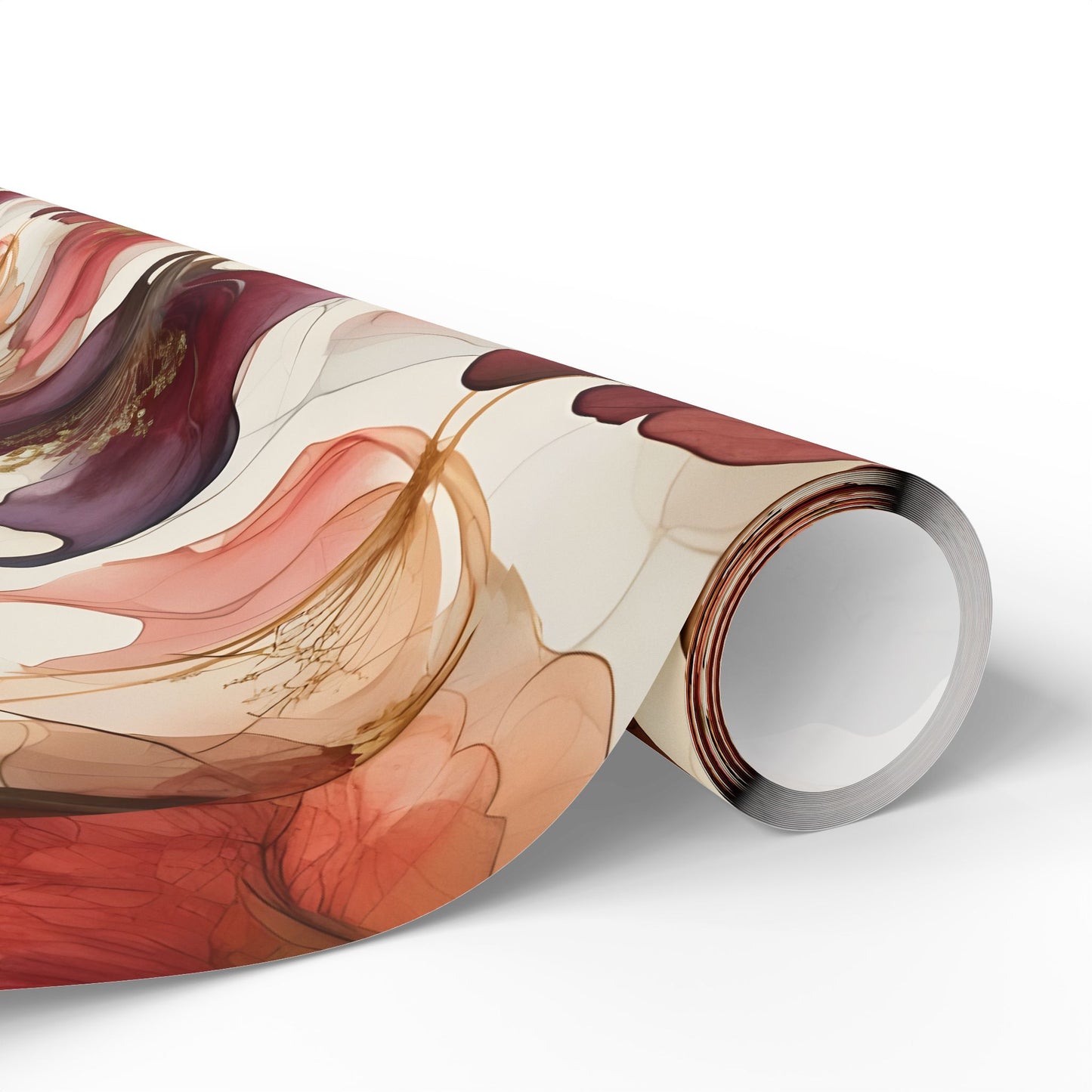 Deep Jewel-Toned Floral Wrapping Paper