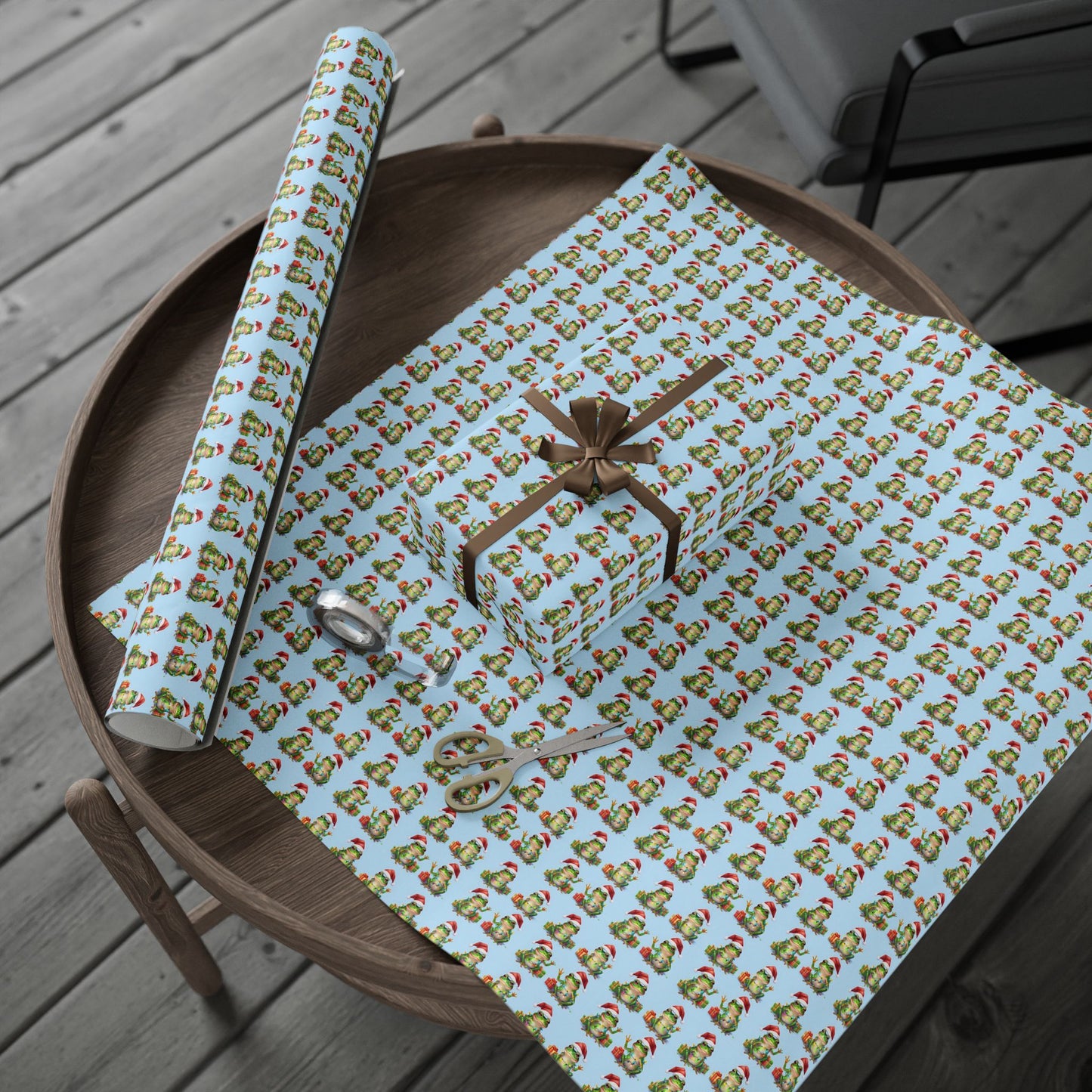 Christmas Frog Wrapping Paper