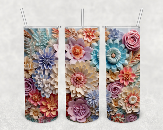 Emily Pastel Floral Tumbler