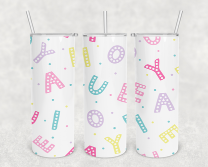 Mrs. Smith Pastel Alphabet Teacher Tumbler