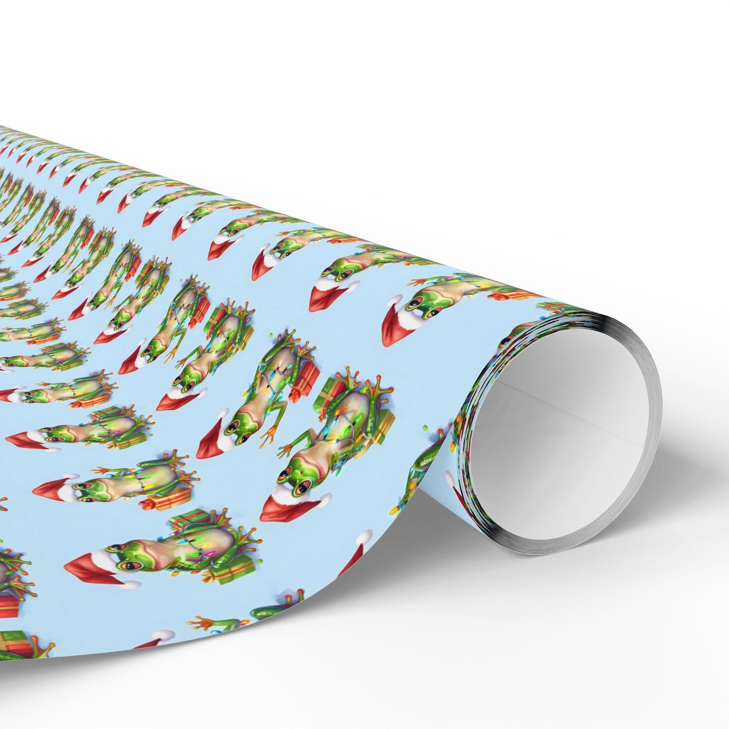 Christmas Frog Wrapping Paper