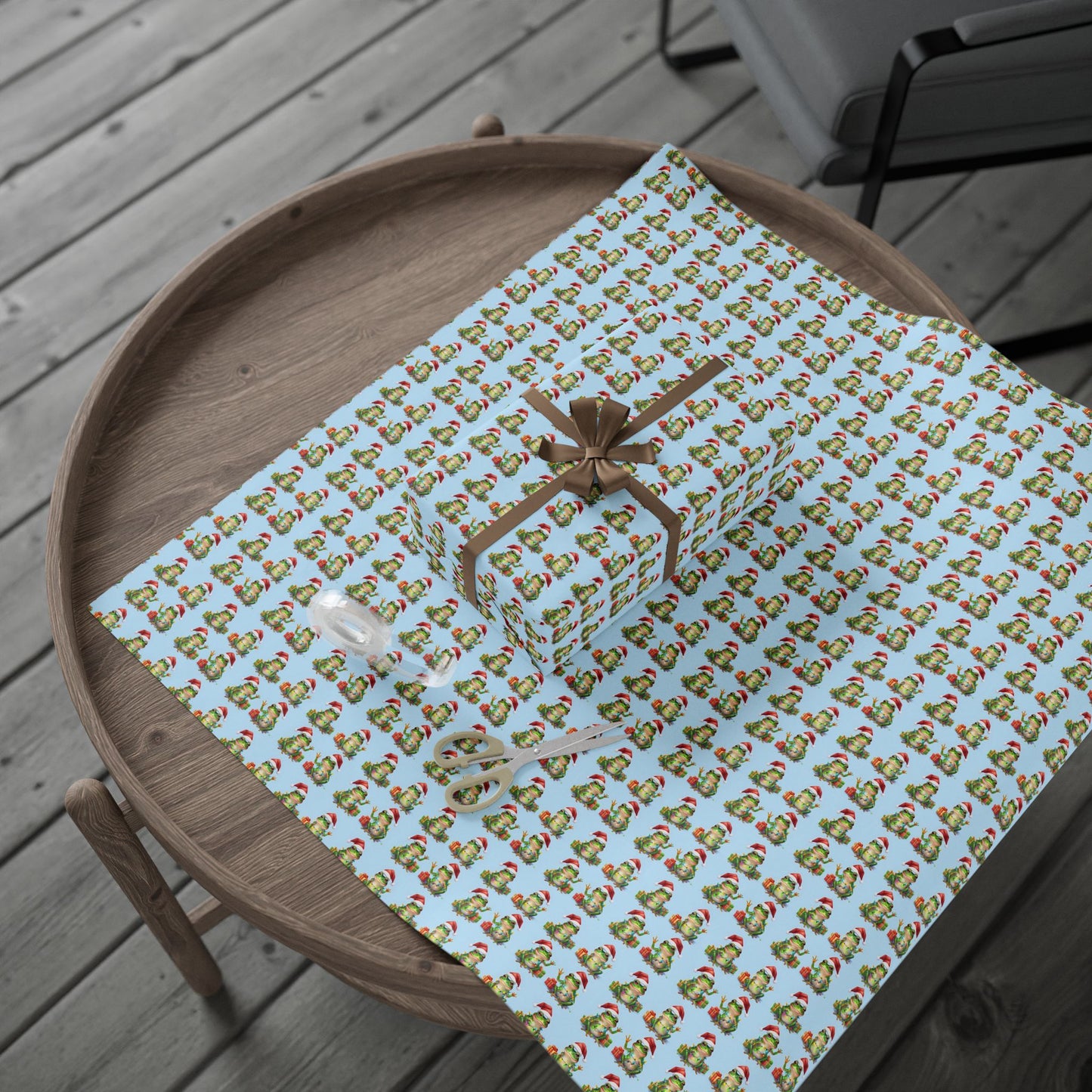 Christmas Frog Wrapping Paper