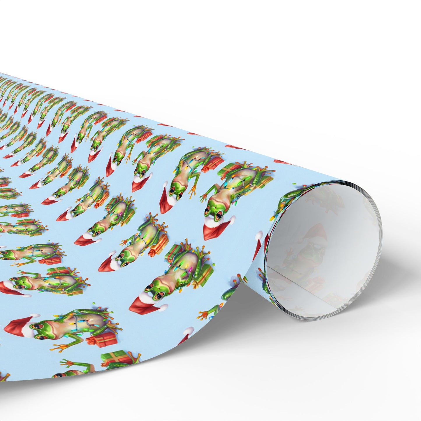 Christmas Frog Wrapping Paper