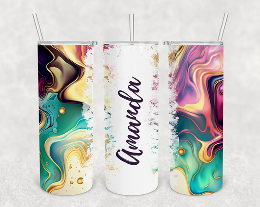 Amanda Personalized Ink Flow Tumbler