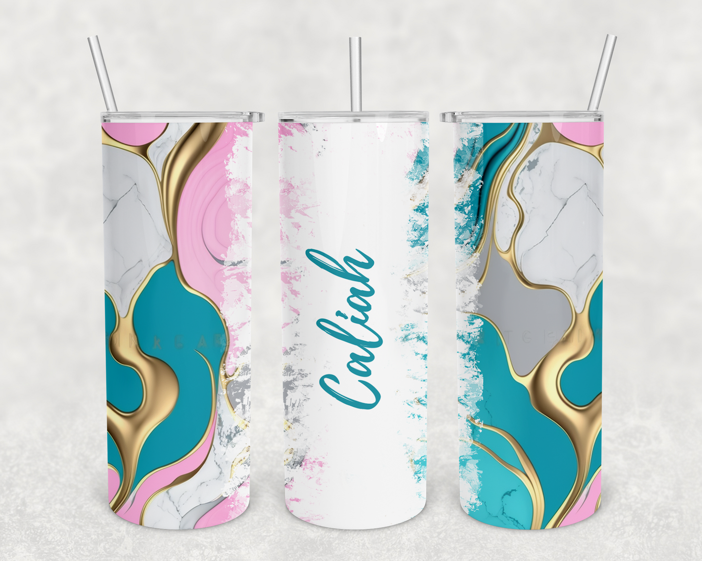 Caliah Personalized Ink Flow Tumbler