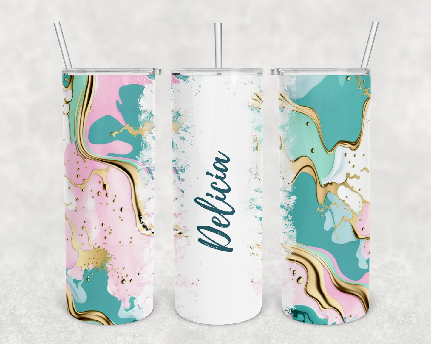 Delicia Personalized Ink Flow Tumbler