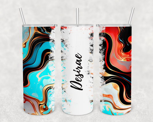 Desirae Personalized Ink Flow Tumbler