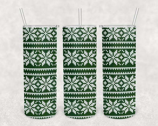 Evergreen Christmas Sweater Tumbler