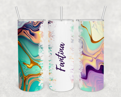 Fantina Personalized Ink Flow Tumbler