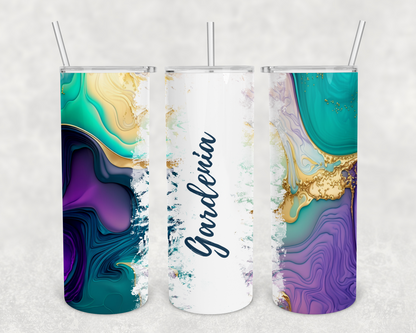 Gardenia Personalized Ink Flow Tumbler