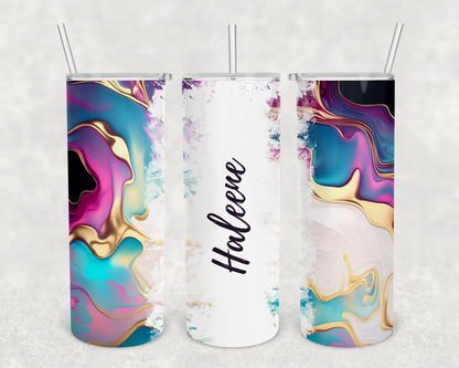 Haleene Personalized Ink Flow Tumbler