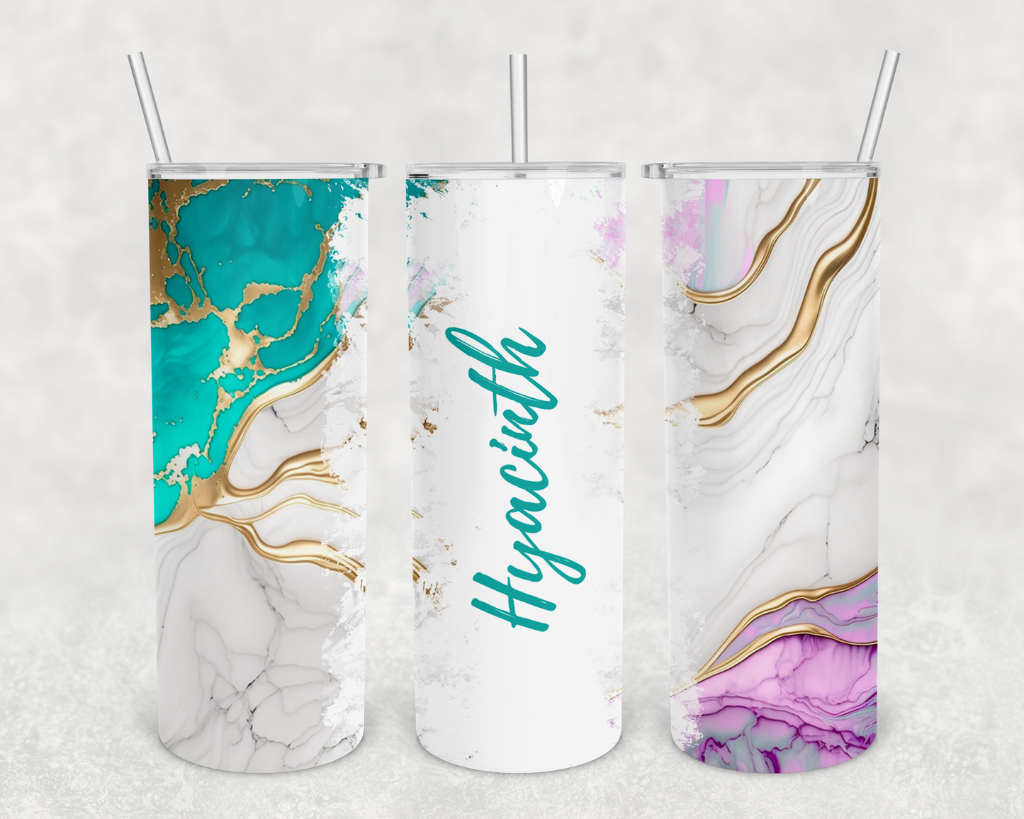 Hyacinth Personalized Ink Flow Tumbler