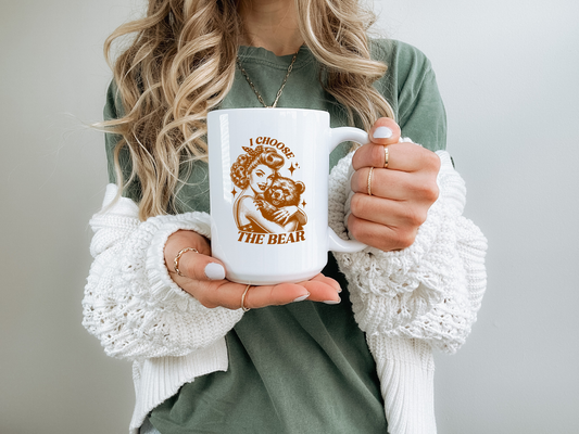 I Choose The Bear | Retro Girls Coffee Mug