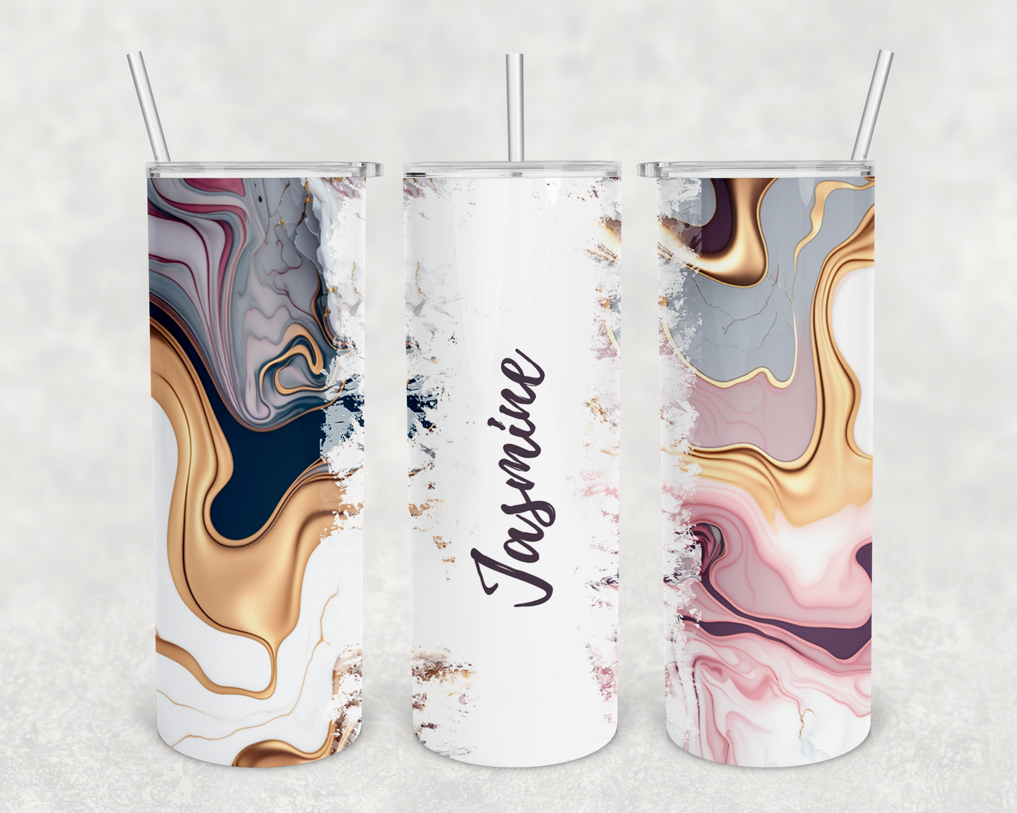 Jasmine Personalized Ink Flow Tumbler