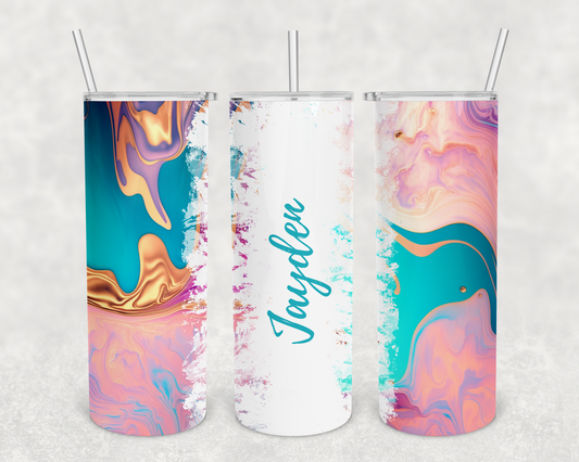 Jayden Personalized Ink Flow Tumbler