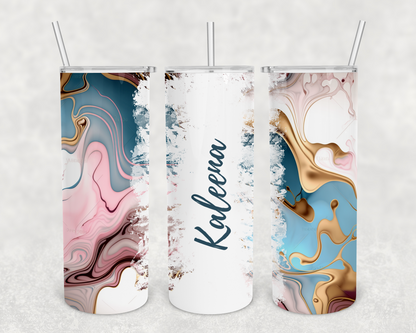 Kaleena Personalized Ink Flow Tumbler