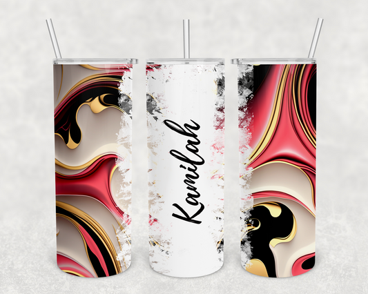 Kamilah Personalized Ink Flow Tumbler