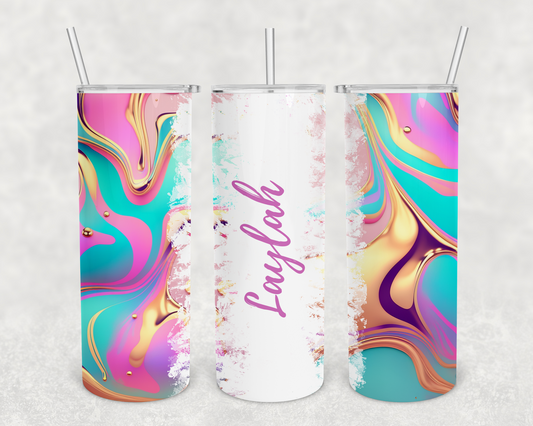 Laylah Personalized Ink Flow Tumbler