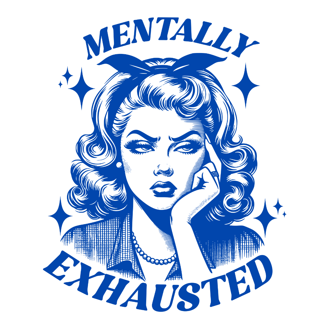 Mentally Exhausted | Retro Girls Coffee Mug