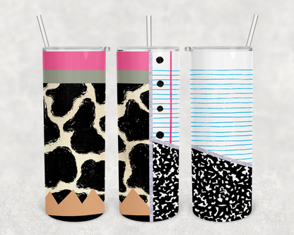 Mrs. Adams Animal Print Pencil Teacher Tumbler