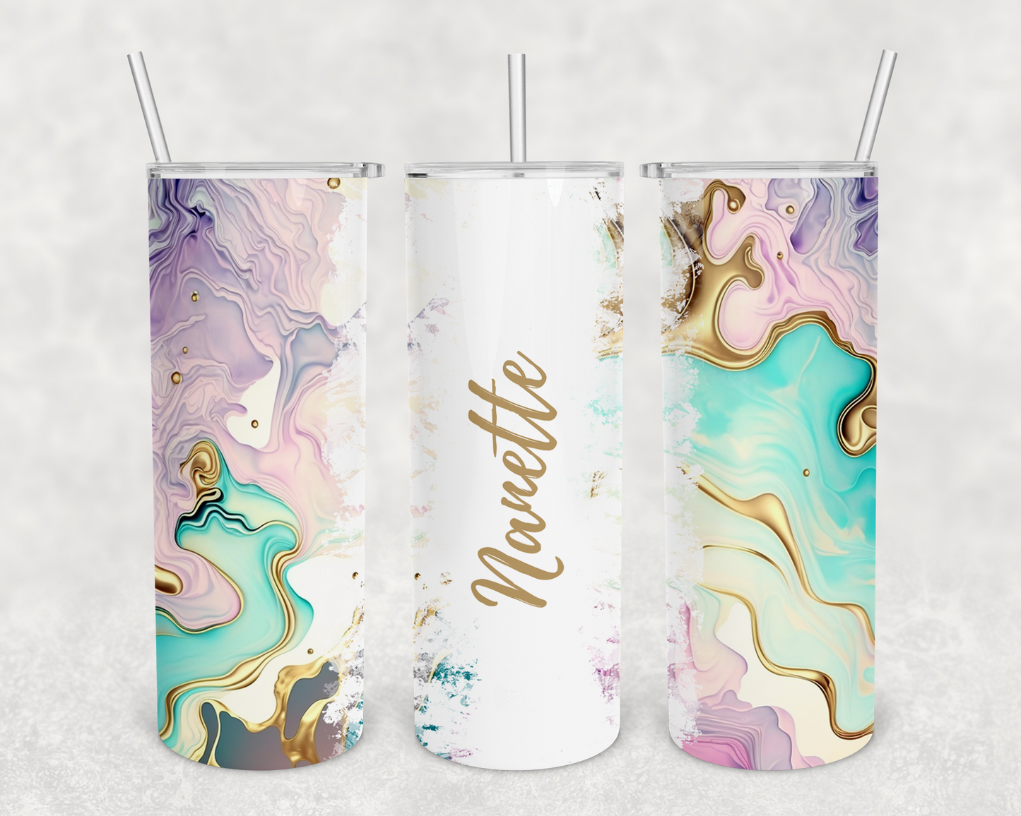 Nanette Personalized Ink Flow Tumbler