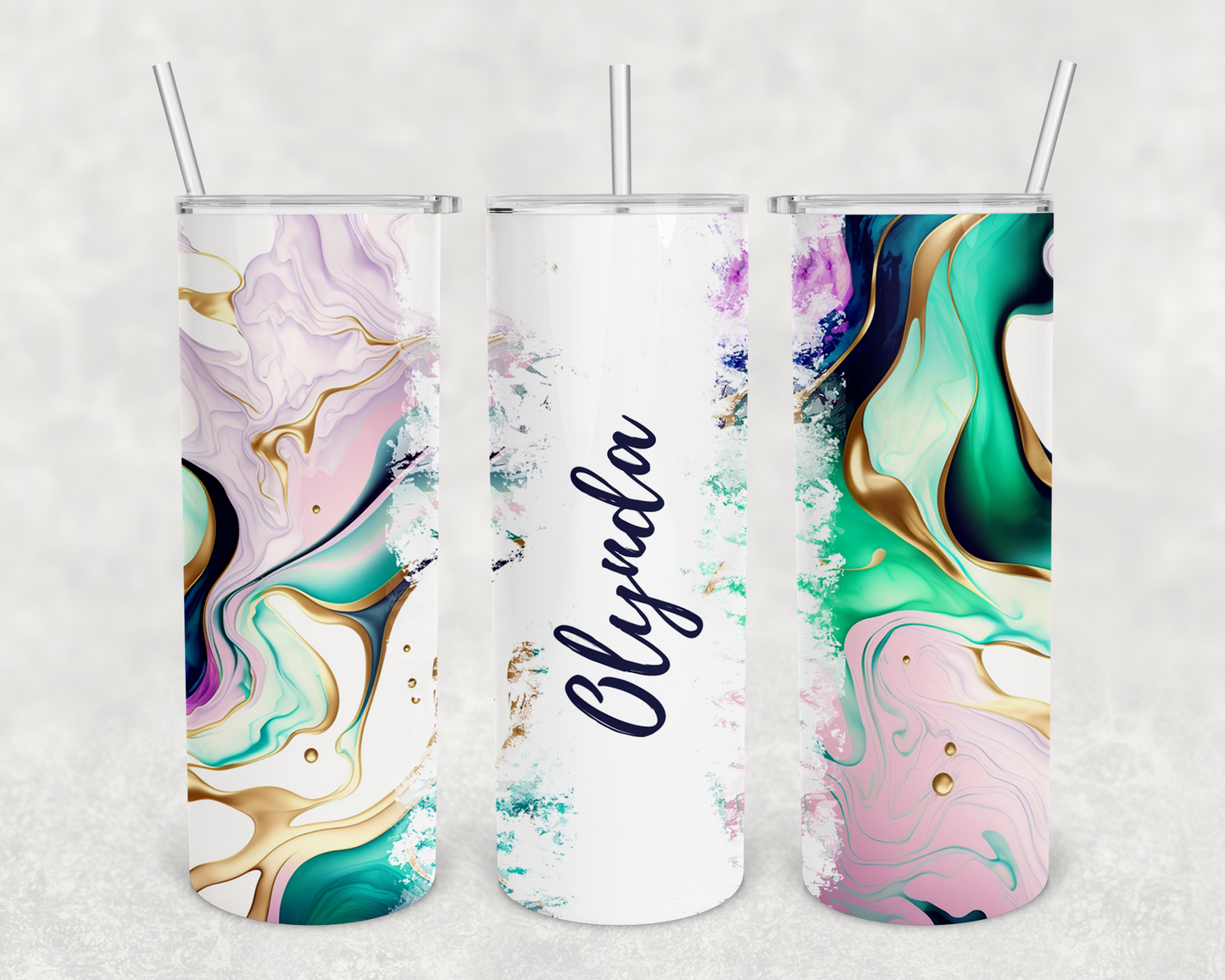 Olynda Personalized Ink Flow Tumbler