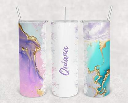 Quiana Personalized Ink Flow Tumbler