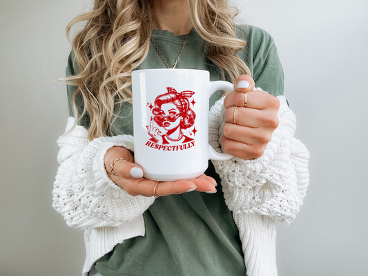 Respectfully | Retro Girls Coffee Mug