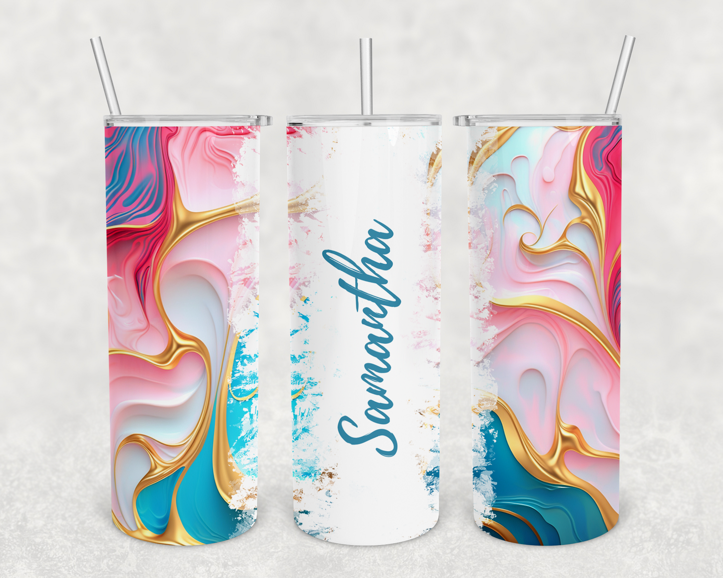 Samantha Personalized Ink Flow Tumbler