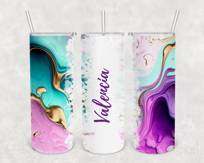 Valencia Personalized Ink Flow Tumbler