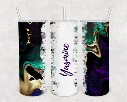 Yasmine Personalized Ink Flow Tumbler