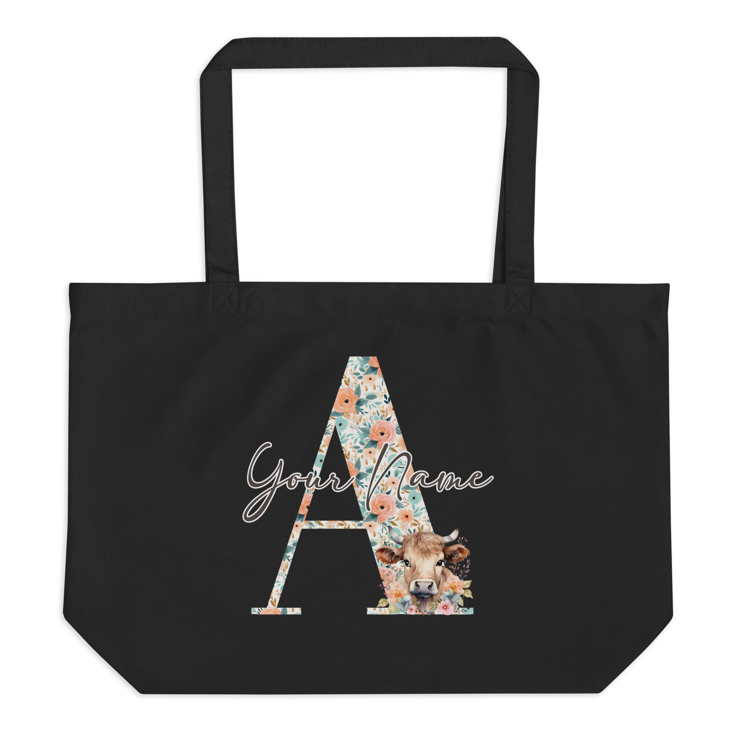 Monogram Name Tote Bag