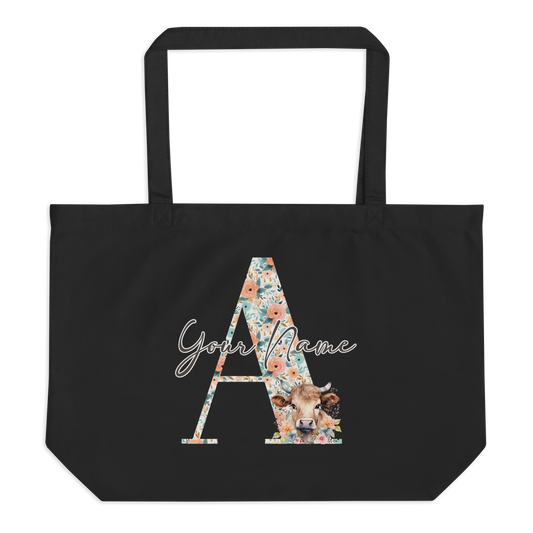 Monogram Name Tote Bag