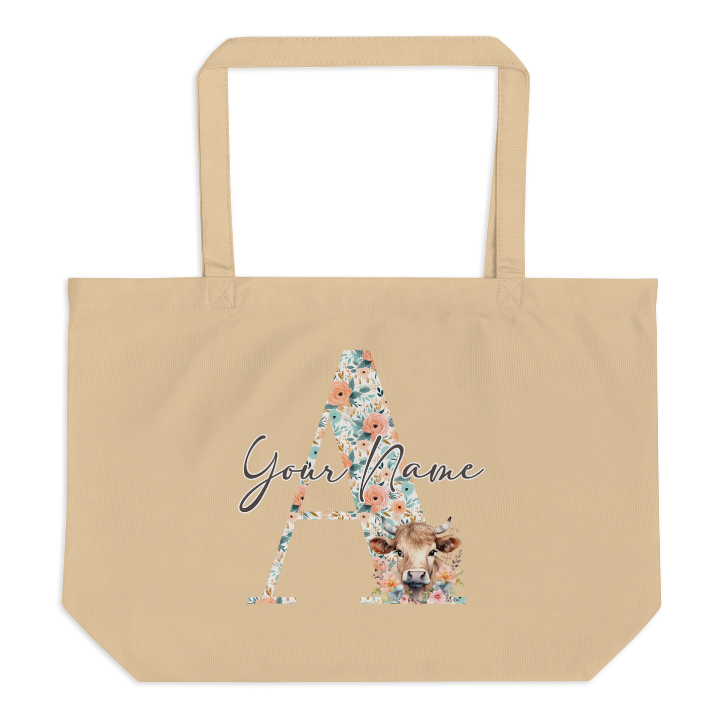 Monogram Name Tote Bag