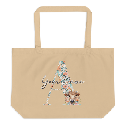 Monogram Name Tote Bag